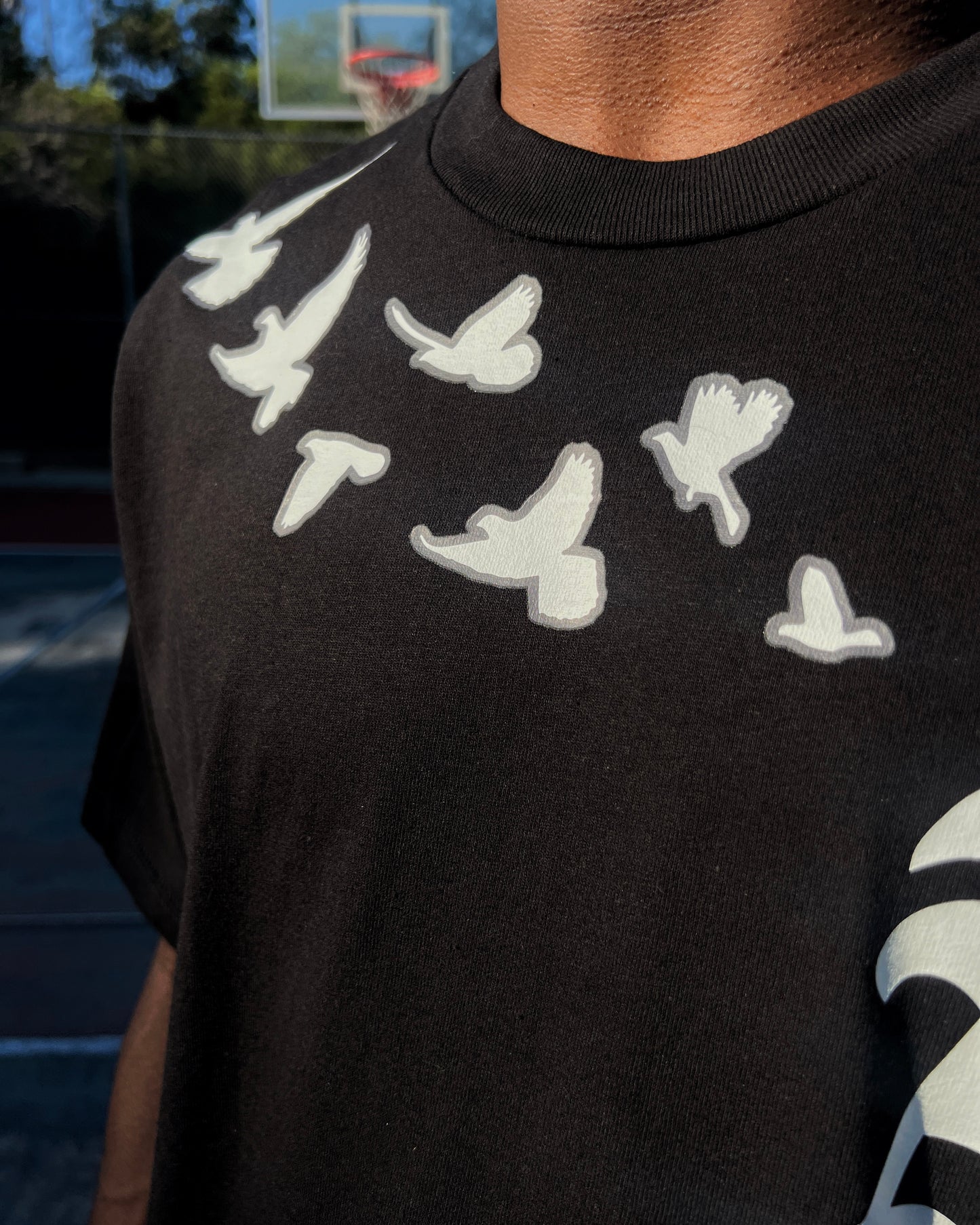 Off-BlackOnBlack Flocka Doves Tee - All Glory To God Apparel @AG2G | Christian t shirts