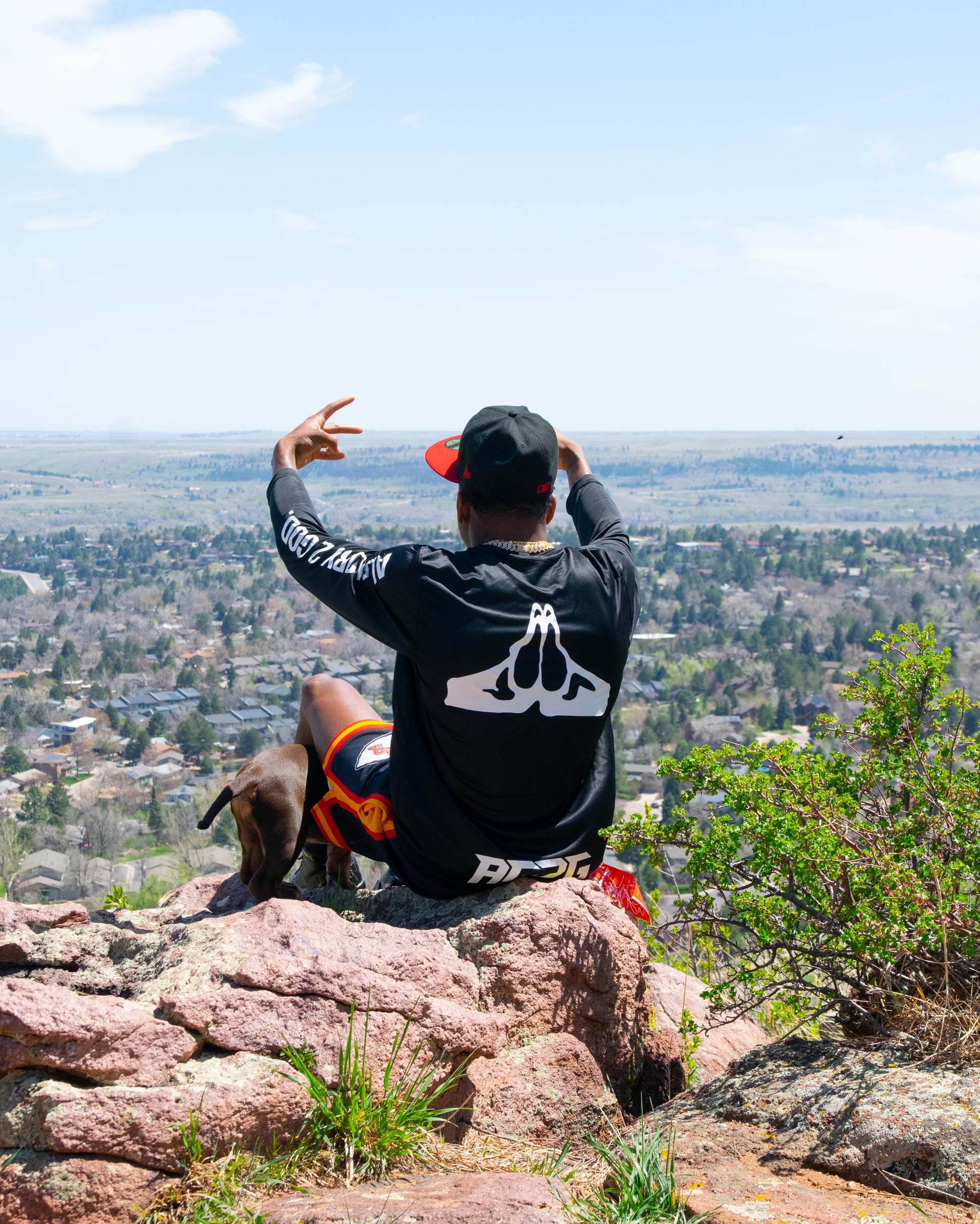 Christian Apparel: All Glory To God ‘Uni’ FlyFit Long Sleeve in Black with football uniform, bold lettering, and Philippians 4:13. Perfect for Christian Long Sleeve T-Shirts, Christian athletic wear, and Christian streetwear.