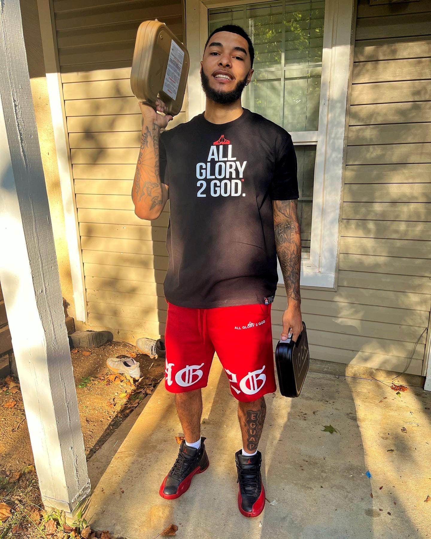 Christian Apparel: All Glory To God ‘Classic’ T-Shirt in Black or White featuring bold lettering. Perfect for Christian t-shirts, Christian streetwear, and Christian athletic wear fans seeking faith-inspired style and comfort.