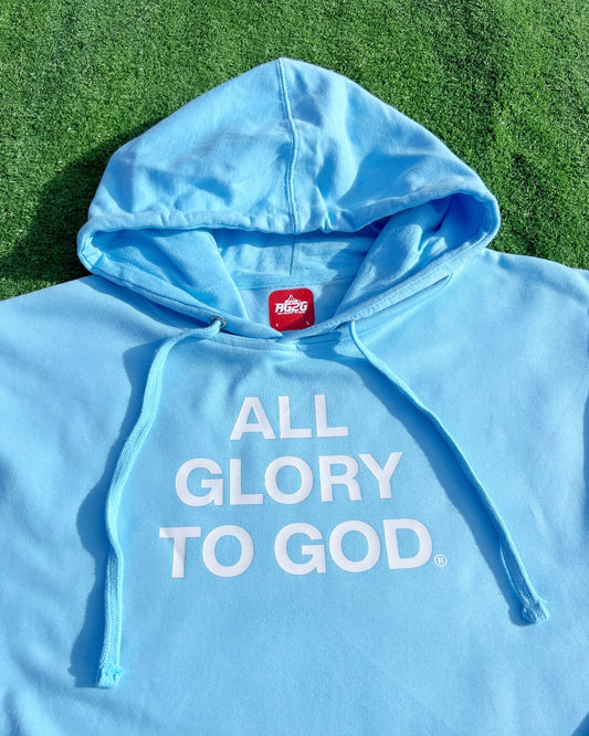 All Glory To God "Essential" Hoodie 'Sky Blue' | Christian apparel > Christian hoodies > Christian streetwear