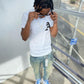 'Baby Blue' Designer "Flocka Doves" Tee - All Glory To God Apparel @AG2G