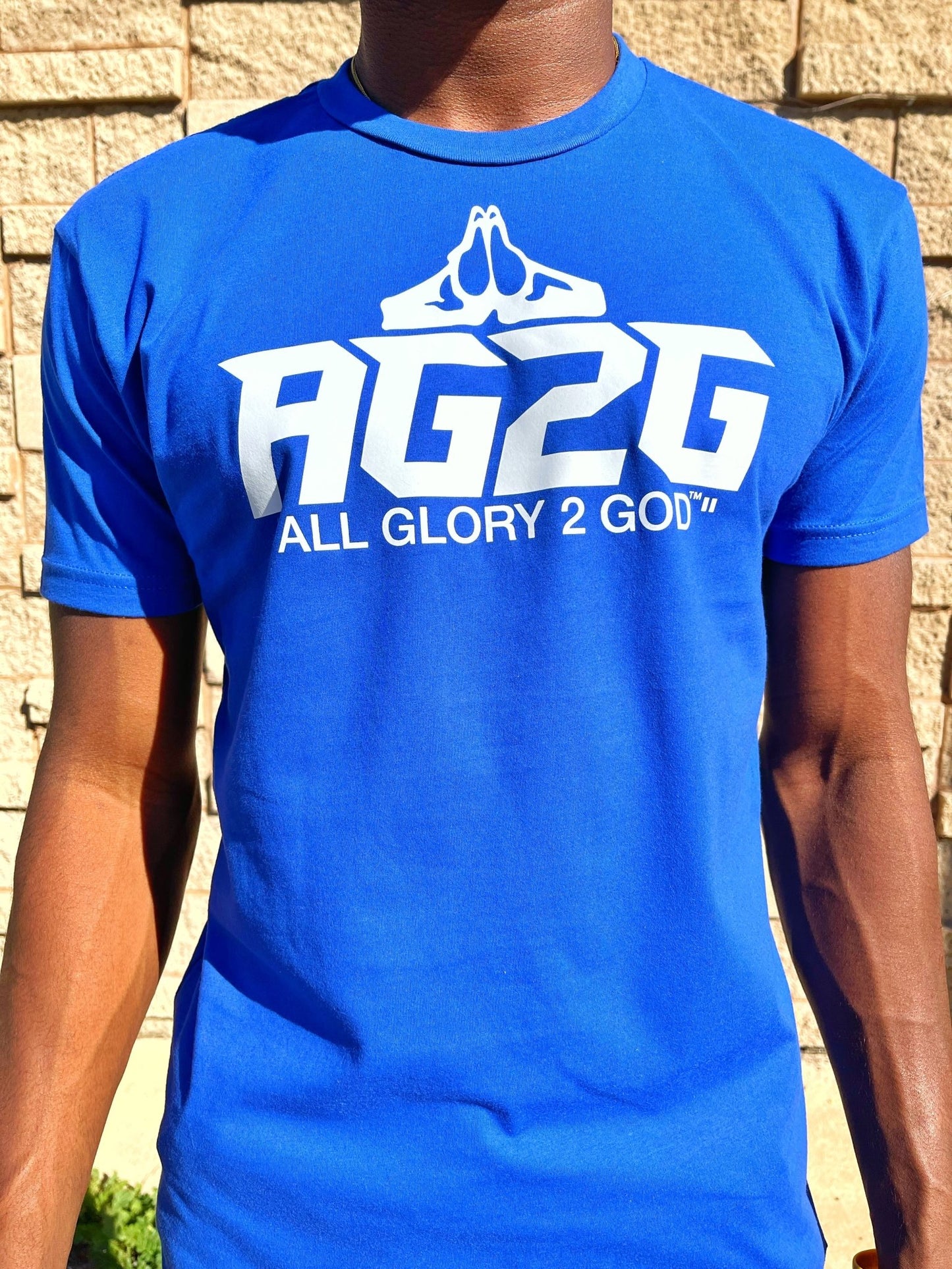 Blue "OG Logo" Tee - All Glory To God Apparel @AG2G | Christian t shirts