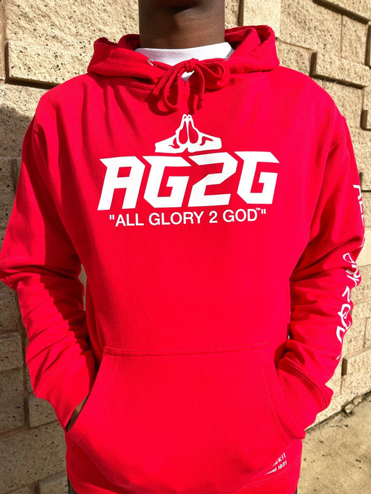 Red Lifestyle "OG" Hoodie - All Glory To God Apparel @AG2G