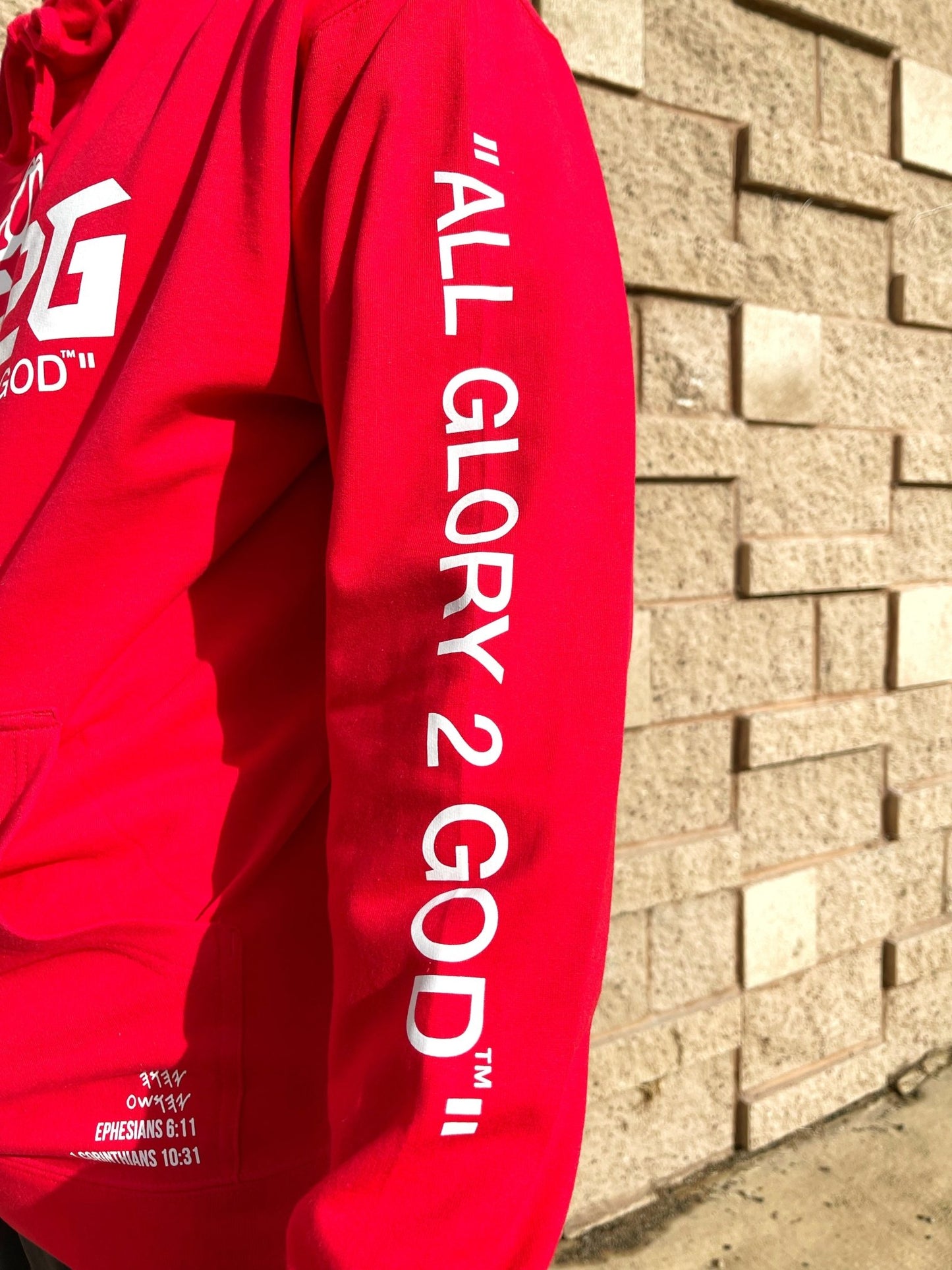 Red Lifestyle "OG" Hoodie - All Glory To God Apparel @AG2G