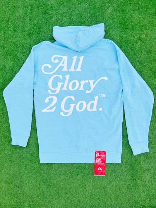 'Sky Blue' "Cloud Puff" Hoodie - All Glory To God Apparel @AG2G | Christian Hoodies
