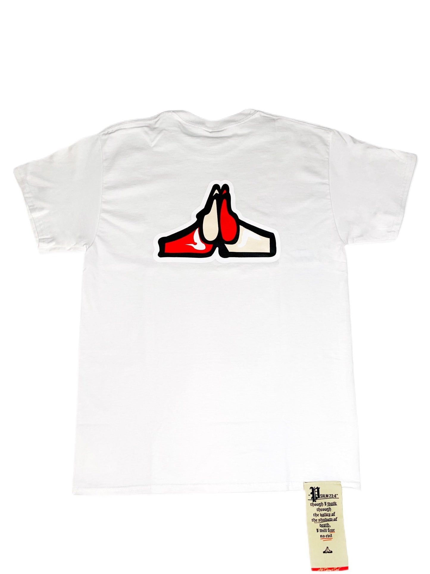 White / Red TwoToned Designer HangTag Tee - All Glory To God Apparel @AG2G